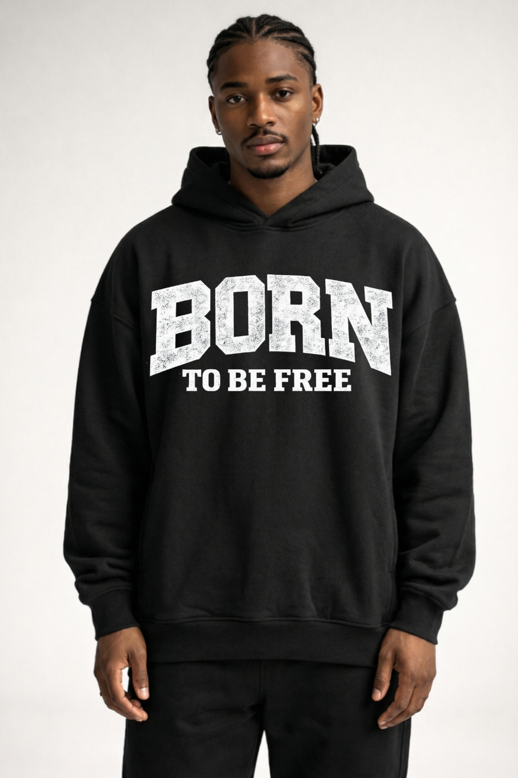 BORN TO BE FREE - OVERSIZED HOODIE