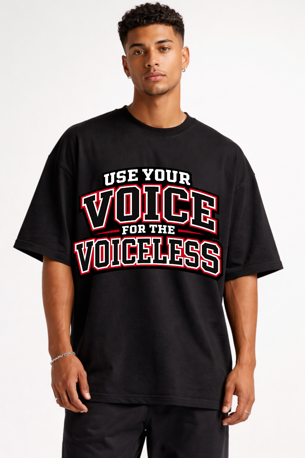 VOICE FOR THE VOICELESS - OVERSIZED SHIRT