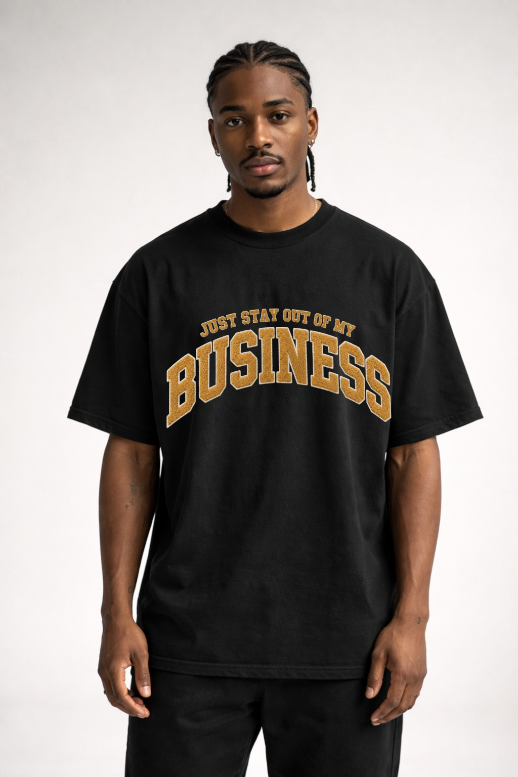 STAY OUT OF MY BUSINESS - OVERSIZED SHIRT