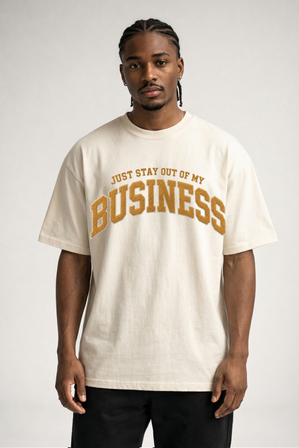 STAY OUT OF MY BUSINESS - OVERSIZED SHIRT