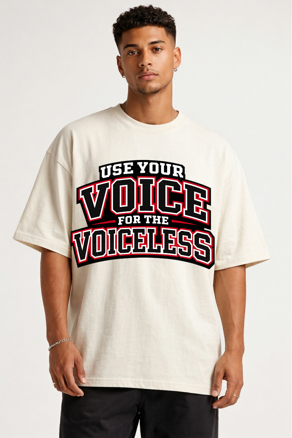 VOICE FOR THE VOICELESS - OVERSIZED SHIRT