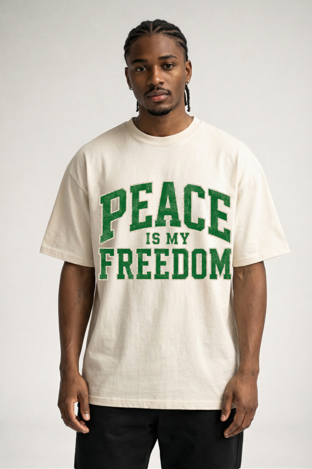 PEACE IS MY FREEDOM - OVERSIZED SHIRT