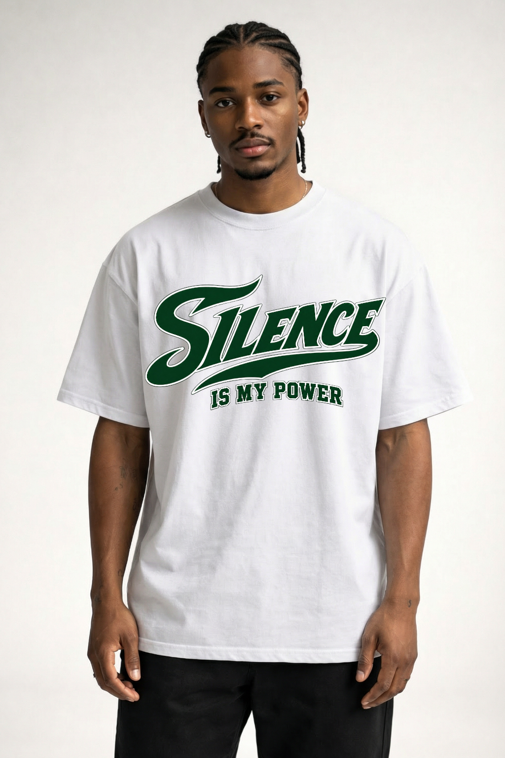 SILENCE IS MY POWER - OVERSIZED SHIRT