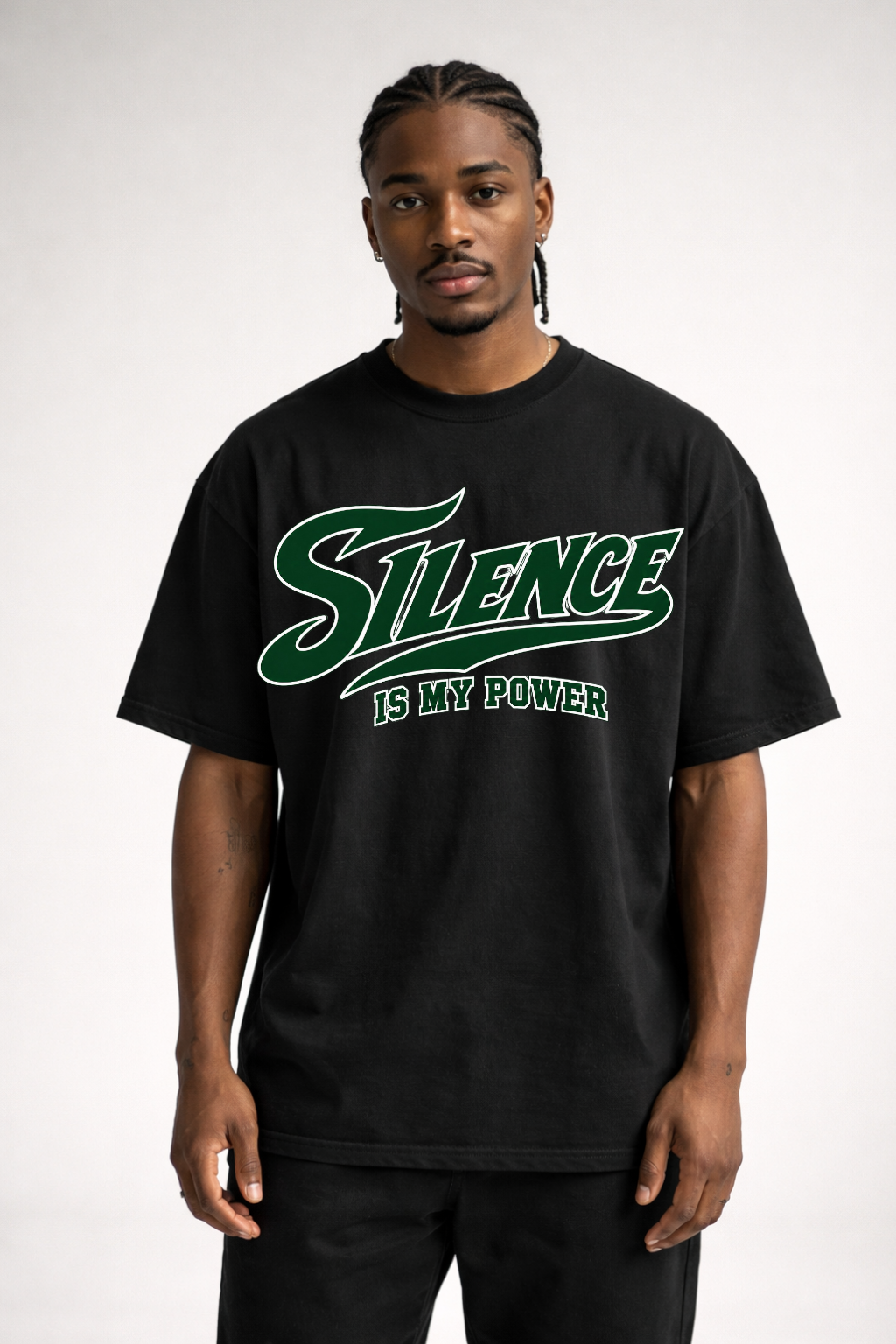 SILENCE IS MY POWER - OVERSIZED SHIRT