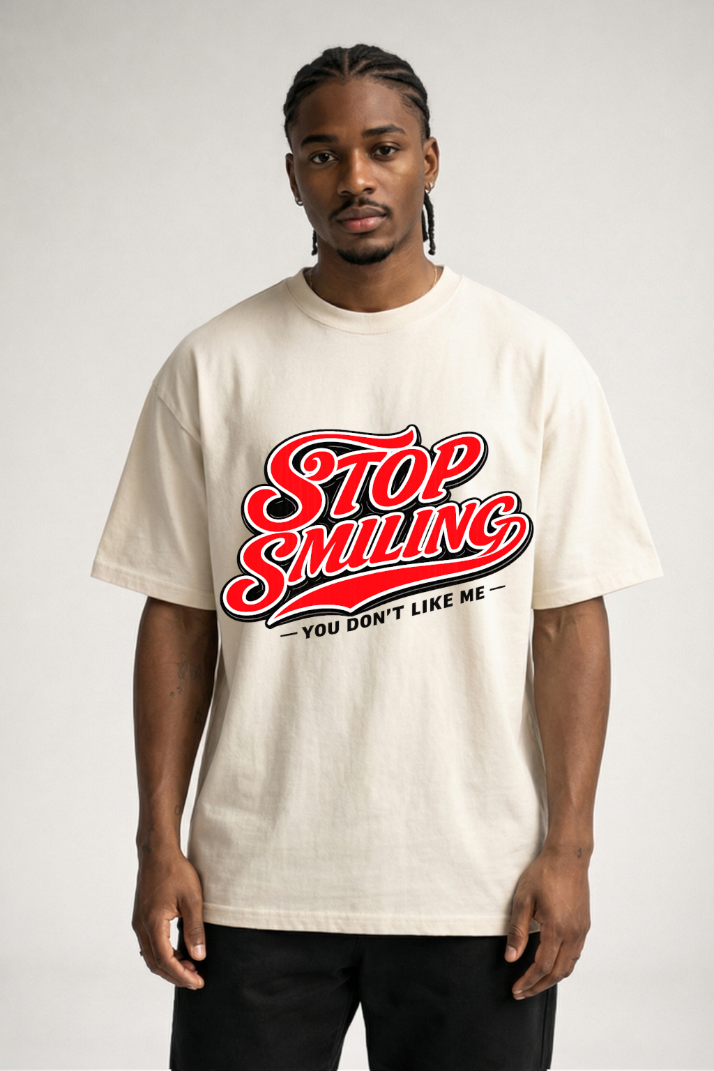 STOP SMILLING - OVERSIZED SHIRT