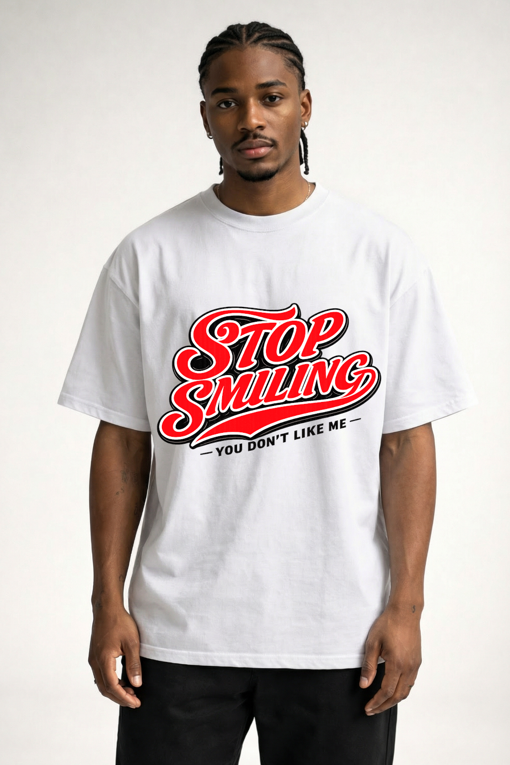STOP SMILLING - OVERSIZED SHIRT