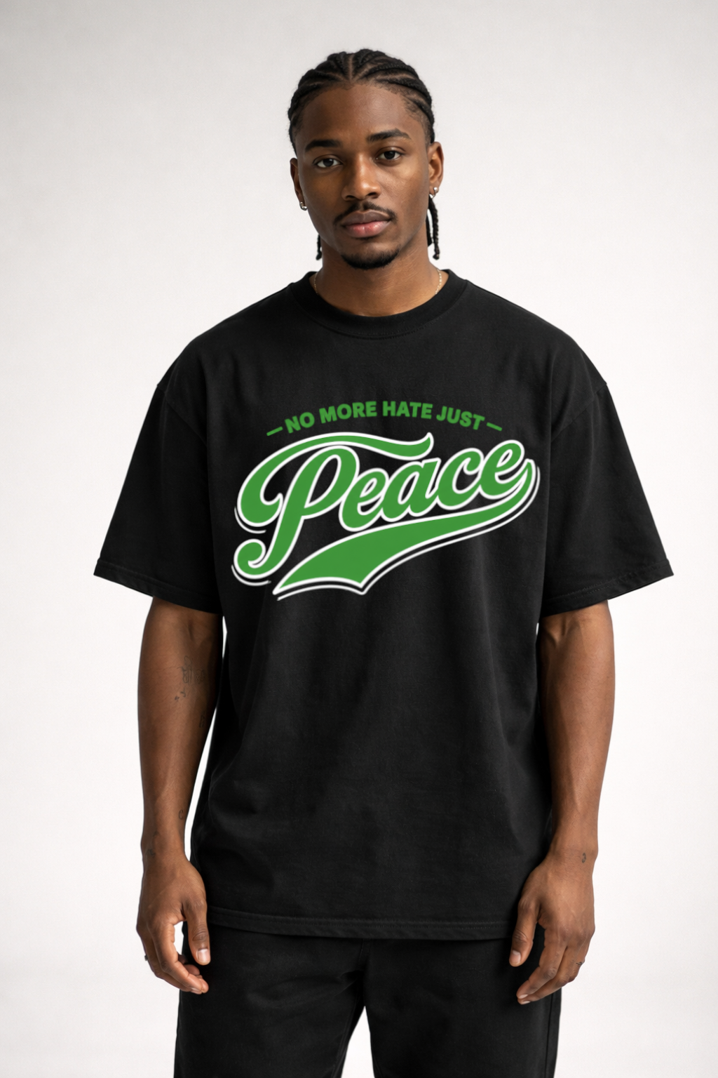 NO MORE HATE JUST PEACE - OVERSIZED SHIRT