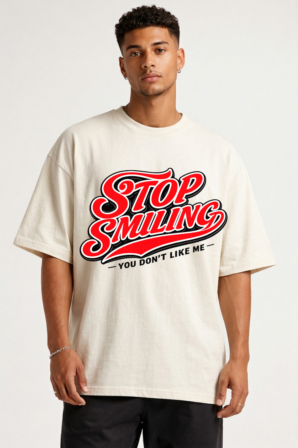 STOP SMILING - OVERSIZED SHIRT