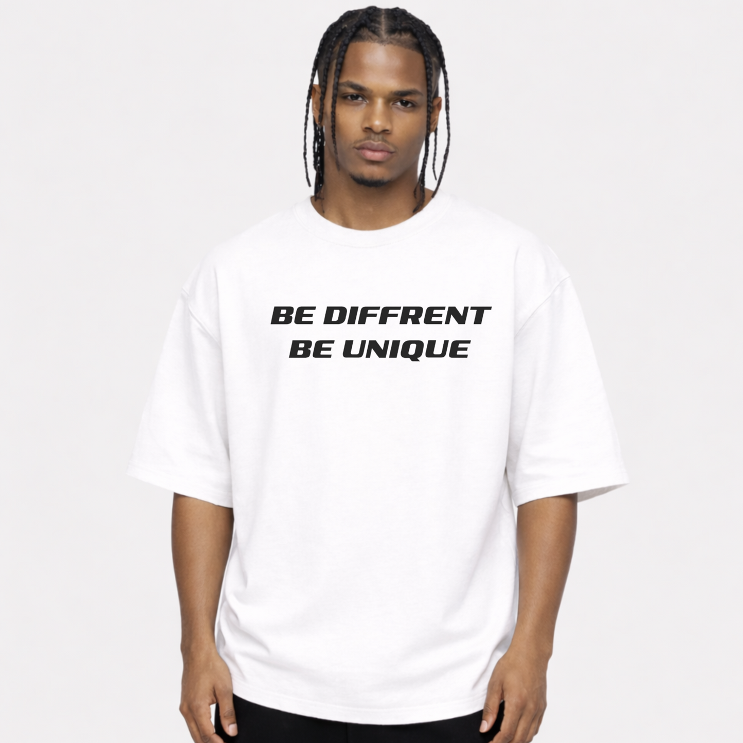 BE DIFFRENT BE UNIQUE - OVERSIZED SHIRT