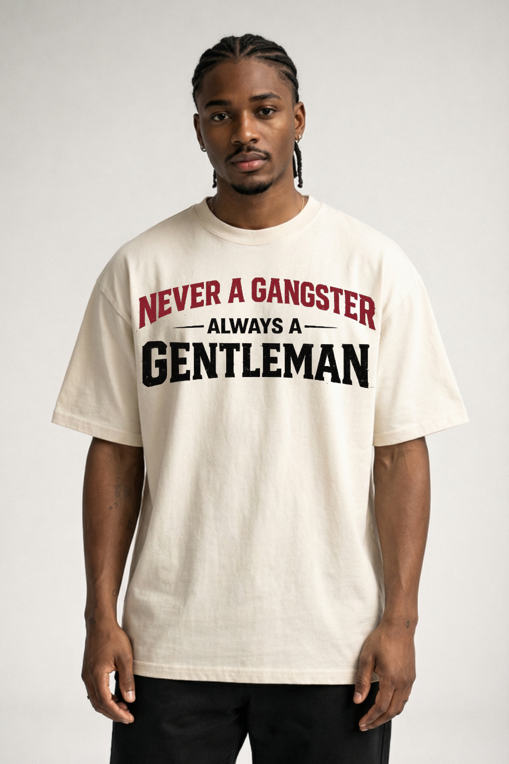 NEVER A GANGSTER - OVERSIZED SHIRT