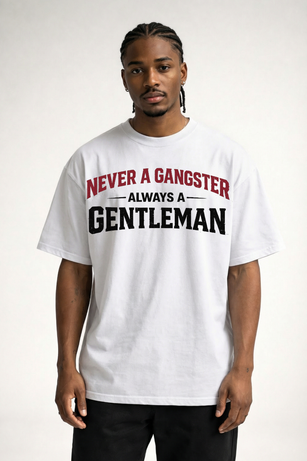 NEVER A GANGSTER - OVERSIZED SHIRT