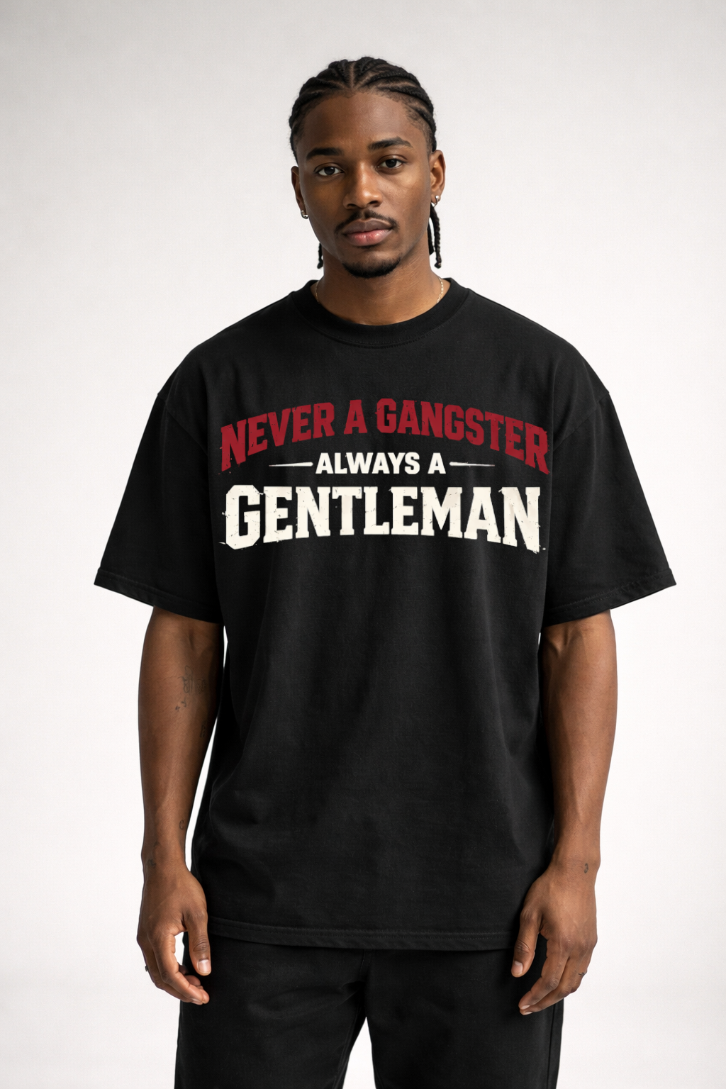 NEVER A GANGSTER - OVERSIZED SHIRT