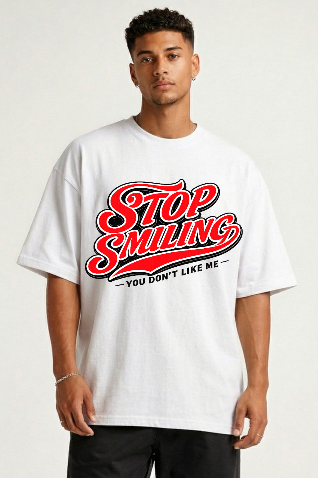 STOP SMILING - OVERSIZED SHIRT