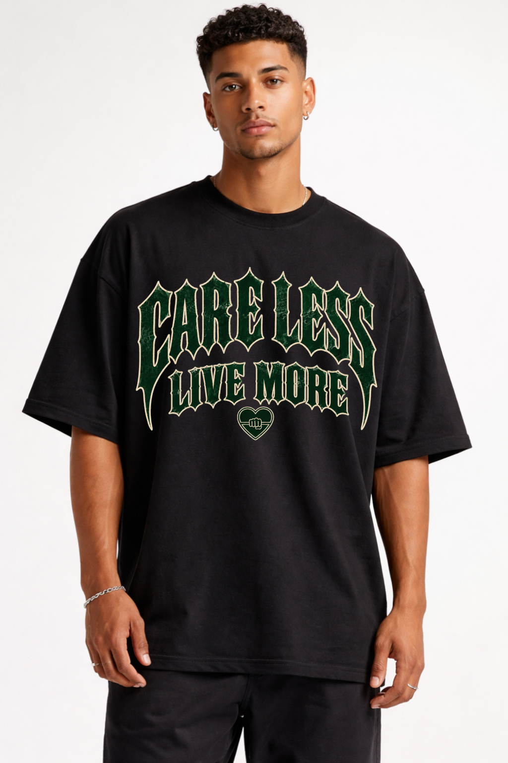 CARE LESS LIVE MORE - OVERSIZED SHIRT
