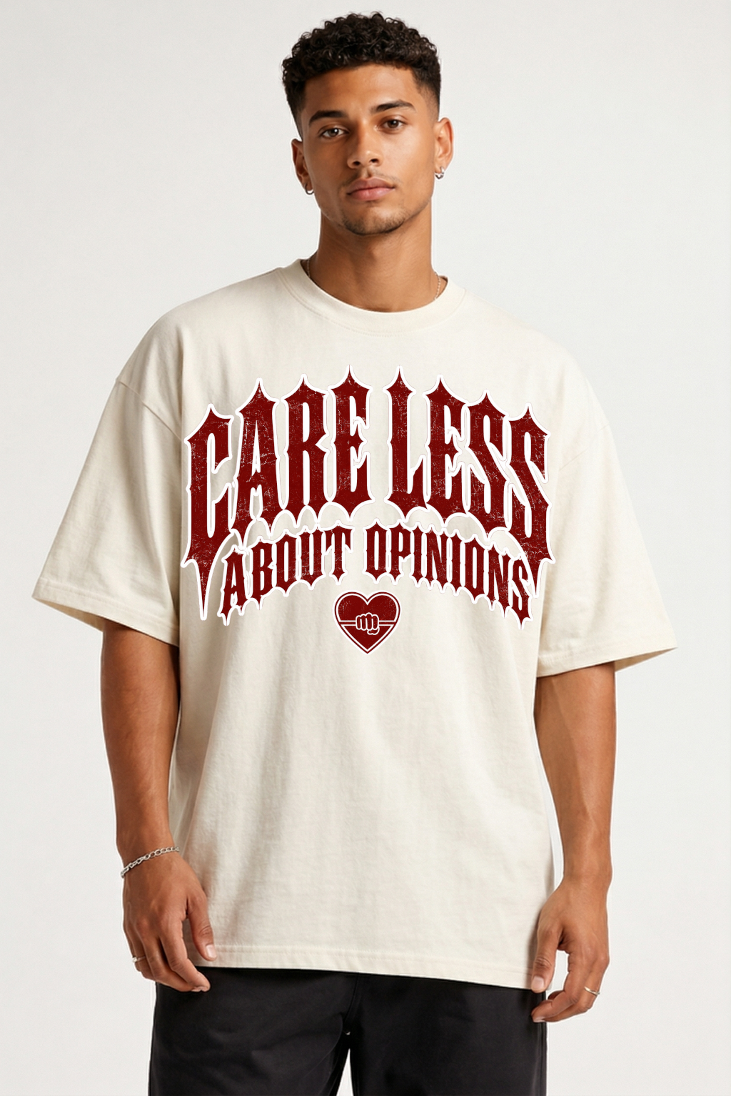 CARELESS ABOUT OPINIONS - OVERSIZED SHIRT
