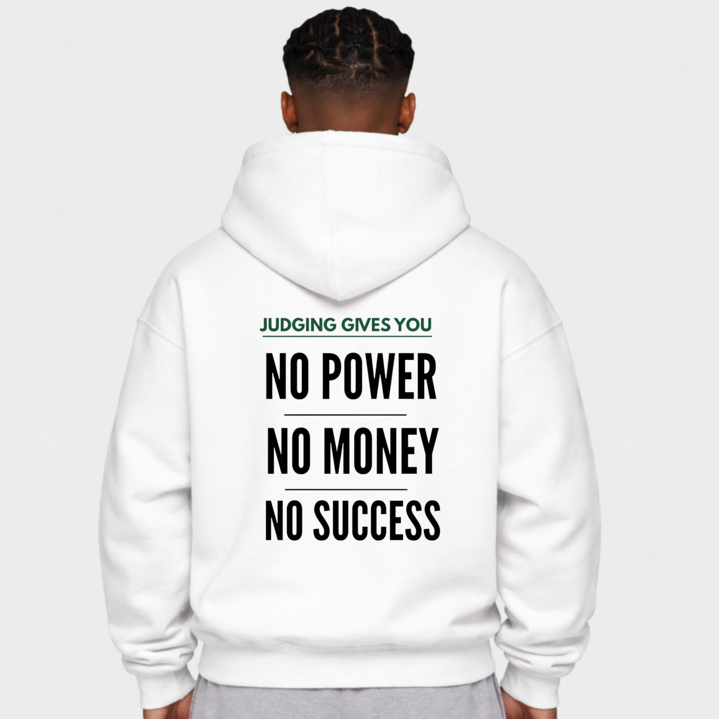 NO POWER,NO MONEY,NO SUCCESS - OVERSIZED HOODIE