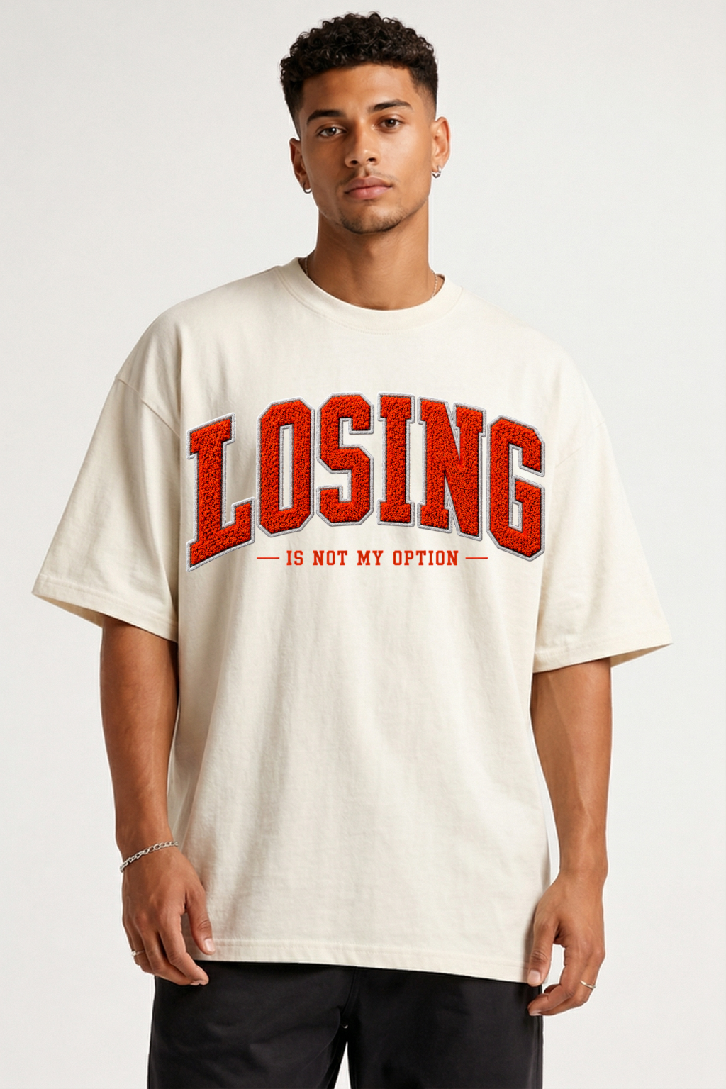 LOSING IS NOT MY OPTION - OVERSIZED SHIRT