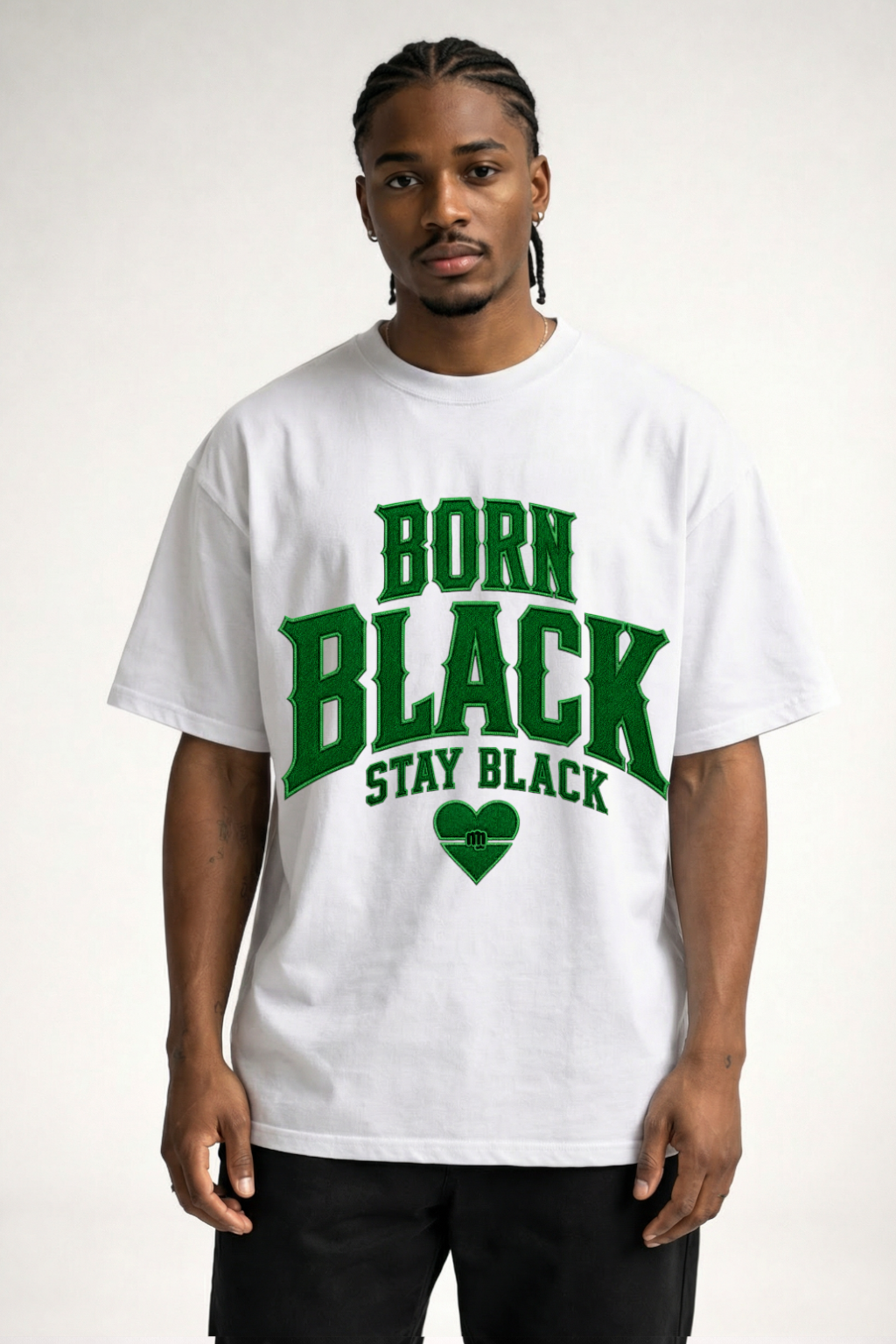 BORN BLACK  STAY BLACK - OVERSIZED SHIRT