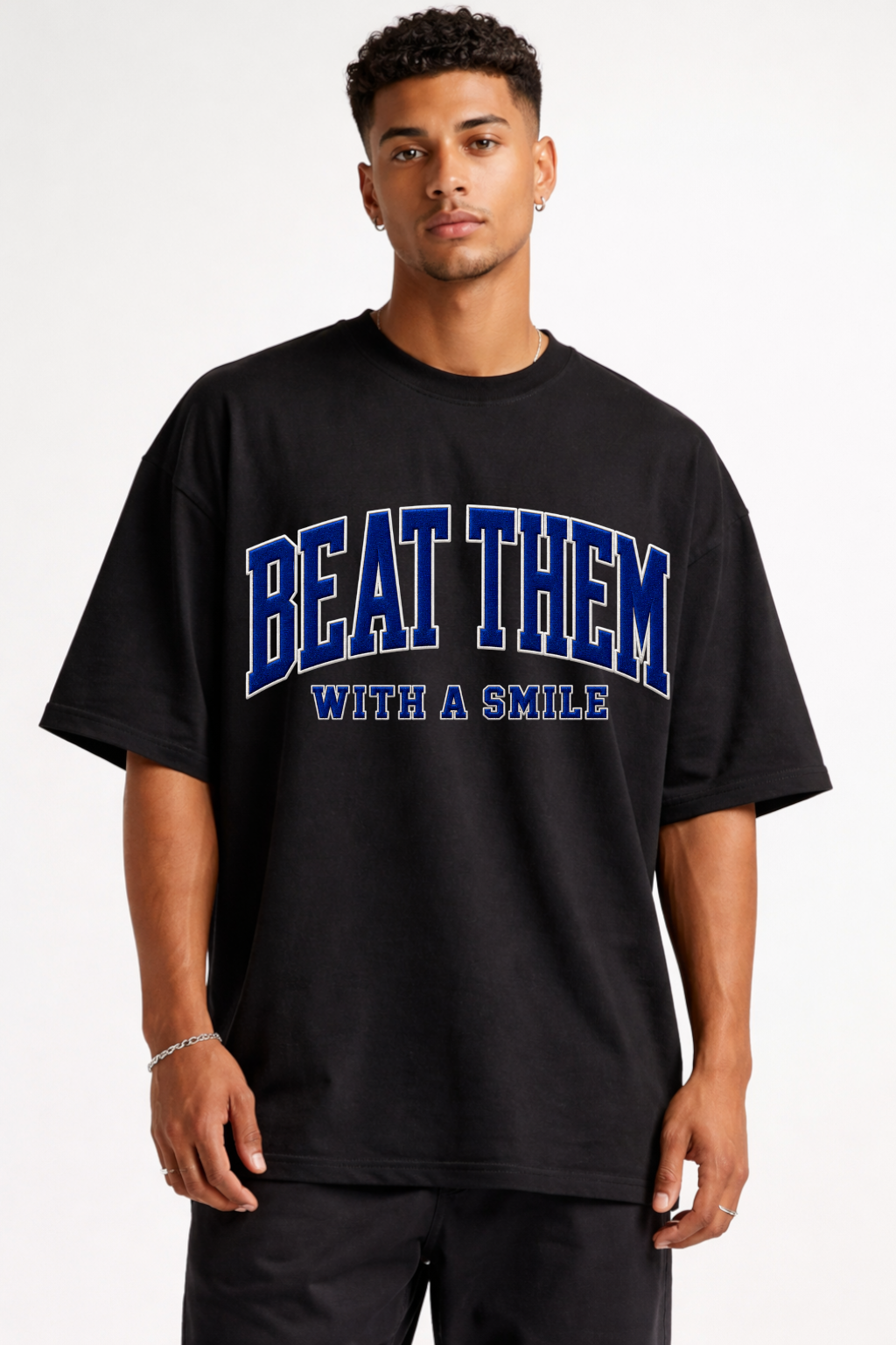 BEAT THEM WITH A SMILE - OVERSIZED SHIRT