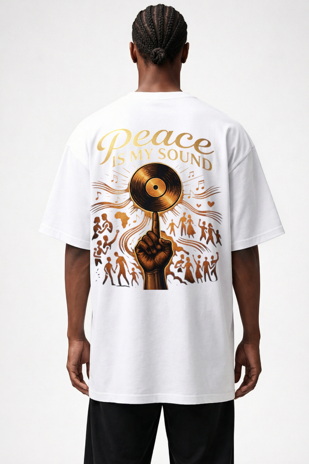 PEACE IS MY SOUND - OVERSIZED SHIRT