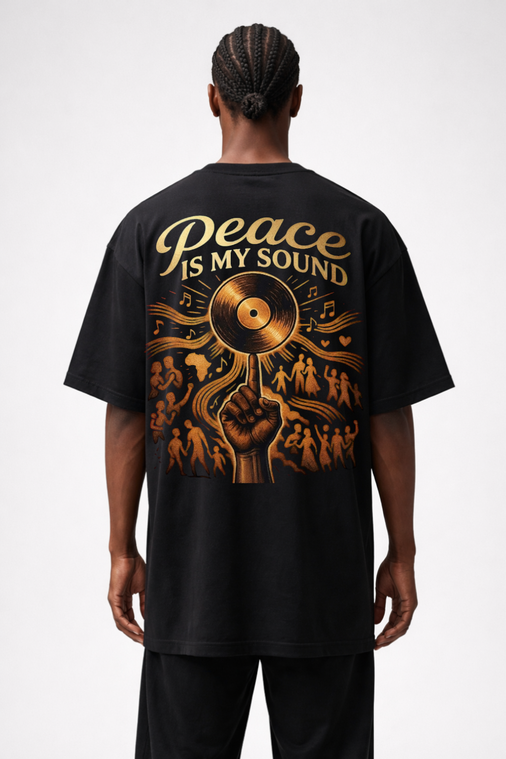 PEACE IS MY SOUND - OVERSIZED SHIRT
