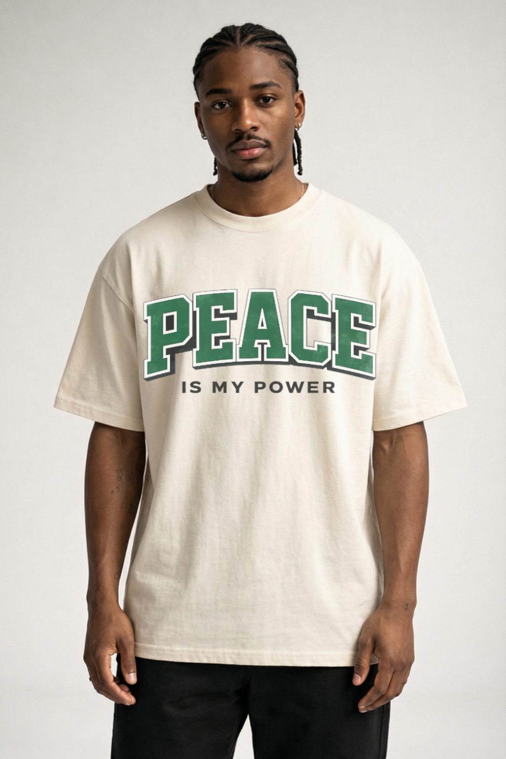PEACE IS MY POWER - OVERSIZED SHIRT